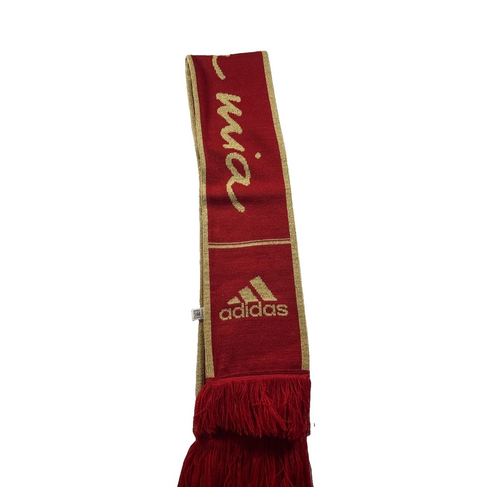 FC Bayern Munich Scarf Mens One Size Red Bundesliga Soccer Adidas Mia San Mia - Picture 8 of 8